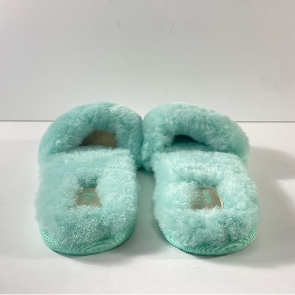 UGG Fluff Slide II Sheepskin Pale Emerald Slide Slipper - Picture 3 of 8
